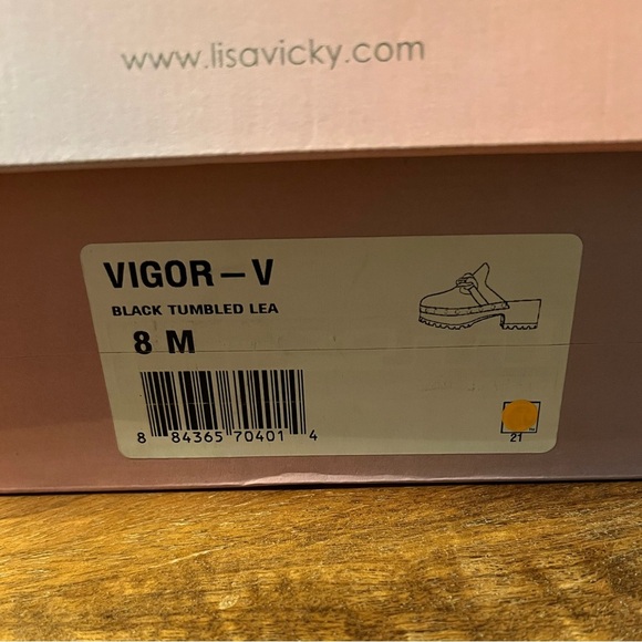 Lisa Vicky Vigor Black and Gold Mules with Chain Detail - Size 7.5 - 8 - Picture 9 of 12